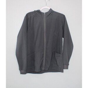 Scrubaid Scrub Jacket Women's L Grey Hooded Nursing Medical Dr. Healthcare
